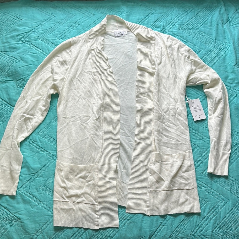 Cozy White Cardigan Sweater